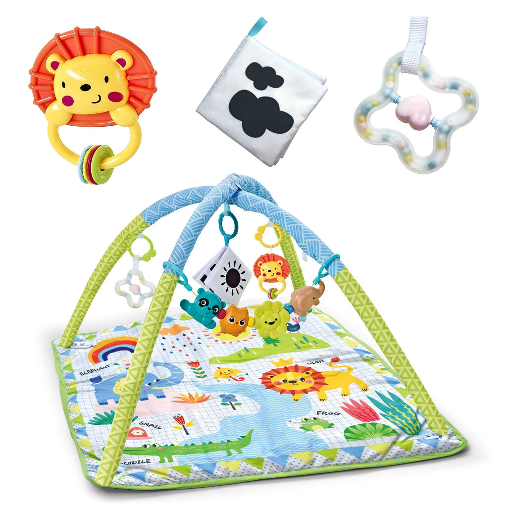 Multifunctional Baby Play Gym Mat with Music & Activity Frame