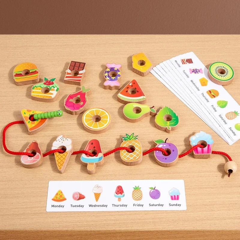 Wooden Threading Toy Set