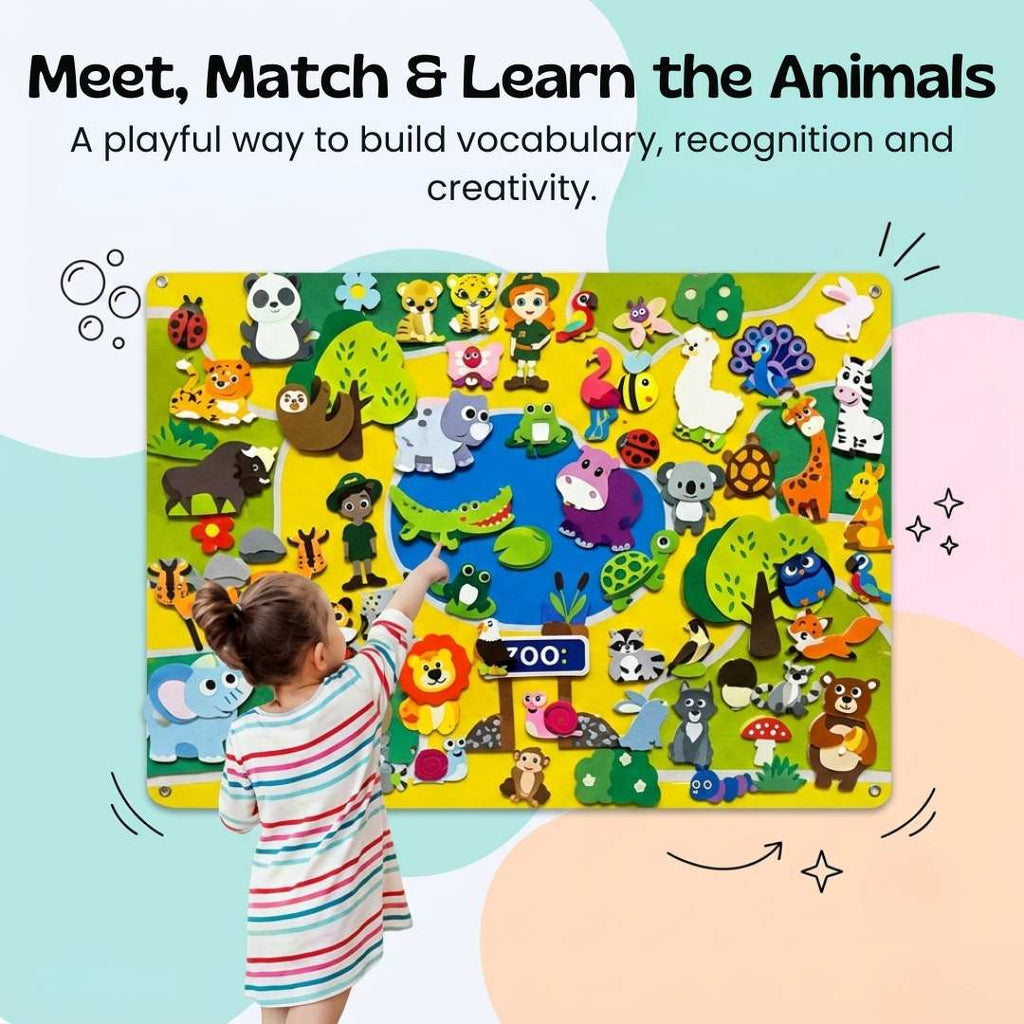 Felt Activity Board for Early Learning and Sensory Play