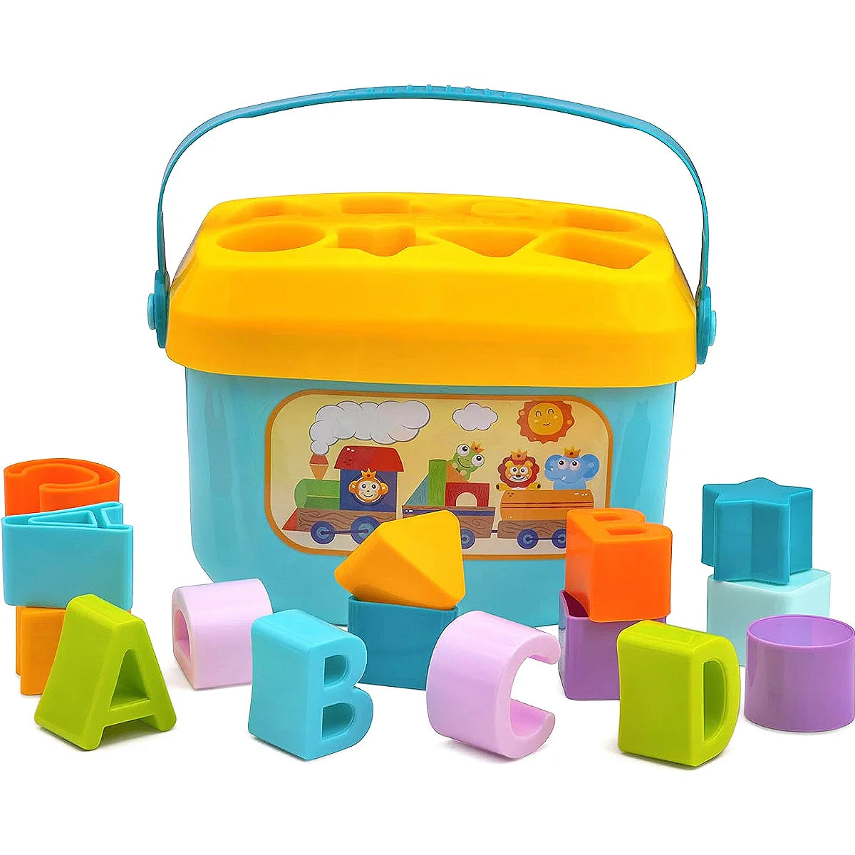 Colorful Shape Sorting Bucket Toy for Early Learning and Play