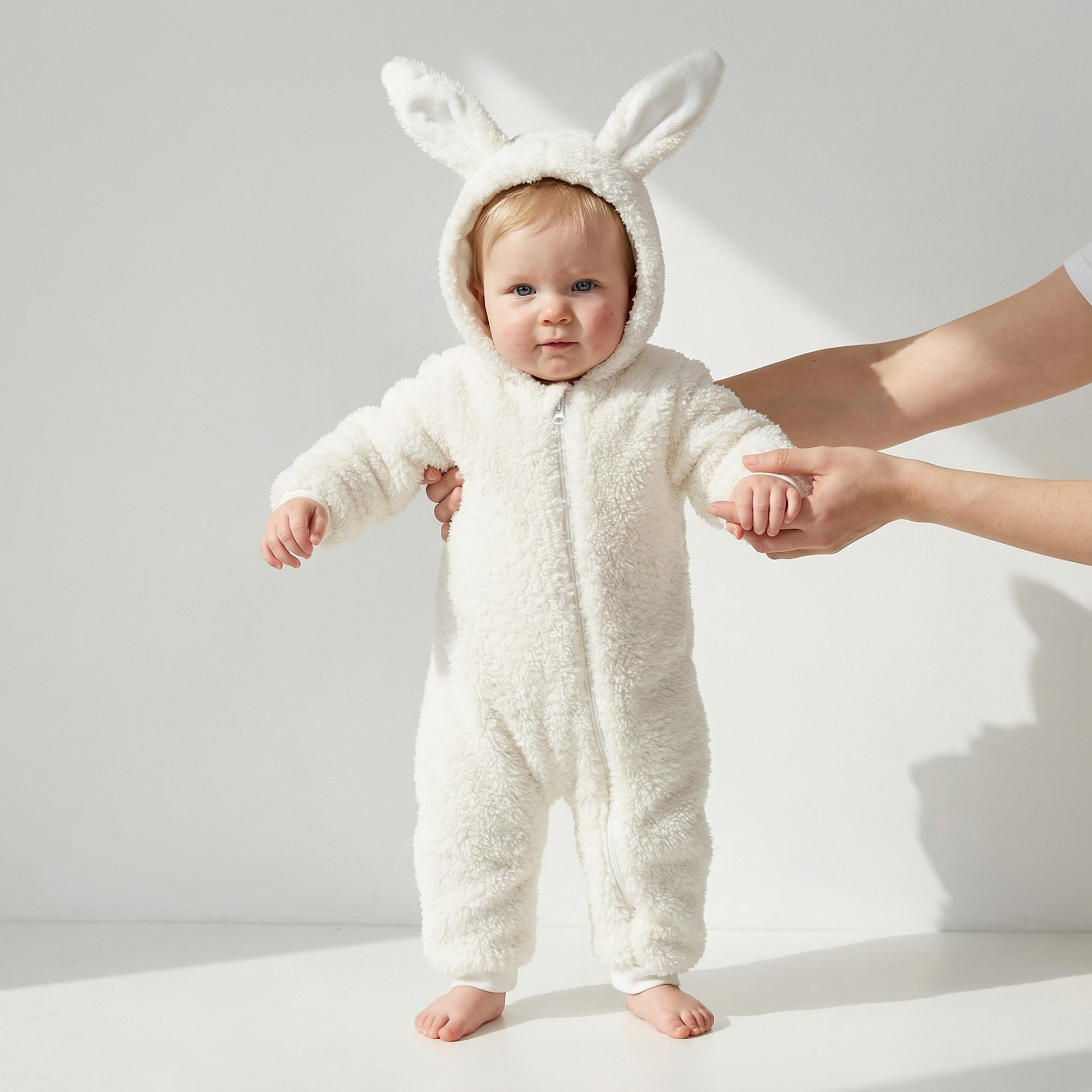 Cashmere Cozy Bunny Baby Romper
