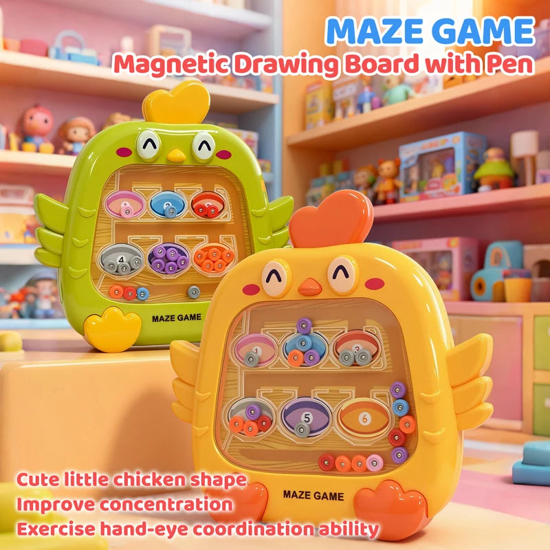Magnetic Colour Number Maze Travel Game for Kids