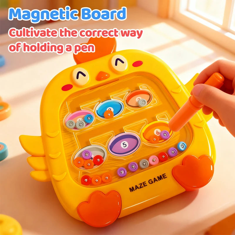 Magnetic Colour Number Maze Travel Game for Kids