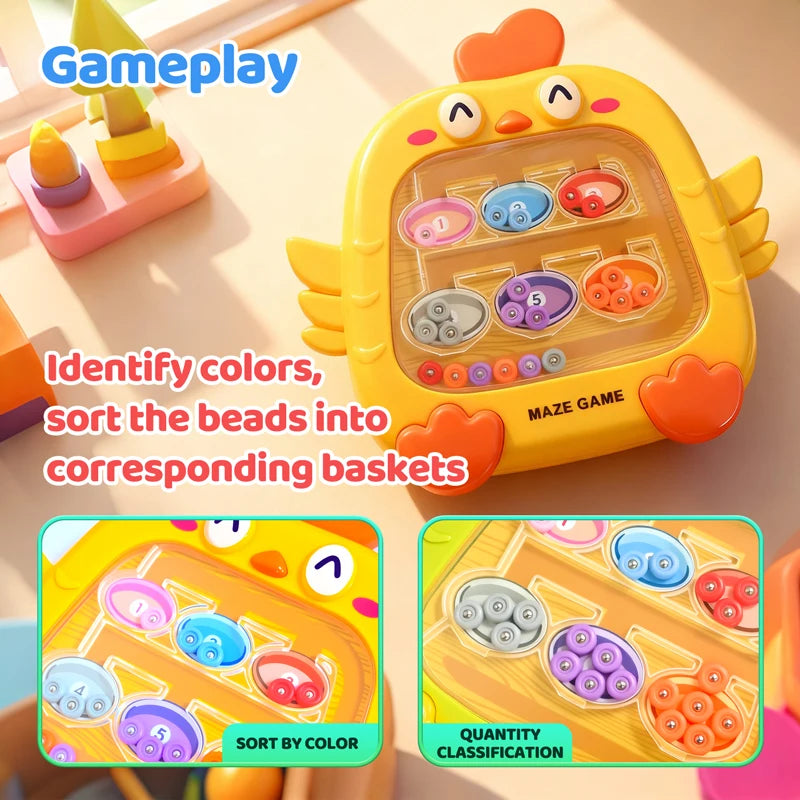 Magnetic Colour Number Maze Travel Game for Kids