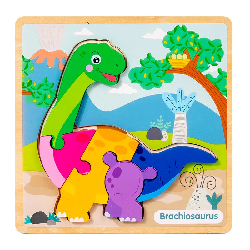 Wooden Dinosaur Puzzle Toy