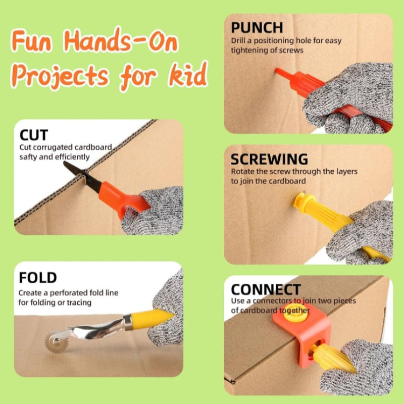 Ultimate Kids Cardboard Builder Tool Set