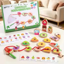 Wooden Threading Toy Set
