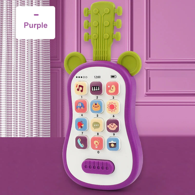 Interactive Guitar Phone Toy with Music Sounds for Babies and Toddlers