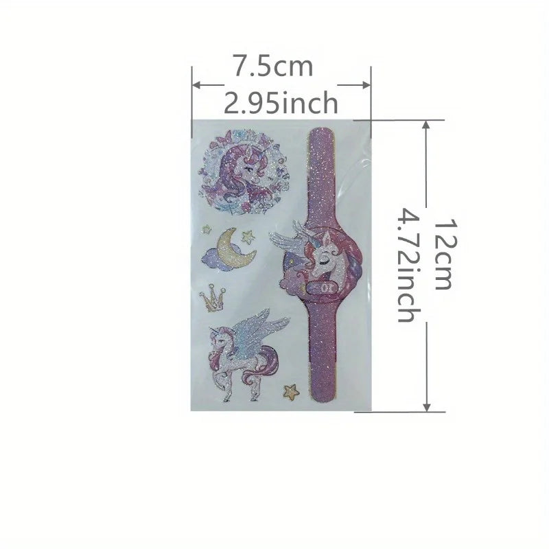Glitter Unicorn Temporary Tattoos for Kids 14-Pack