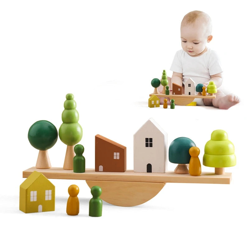 Wooden Montessori Sensory Stacking Toys