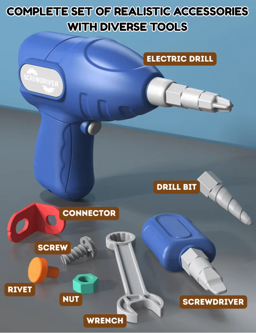 Montessori DIY Little Engineer Wooden Tool Box Set