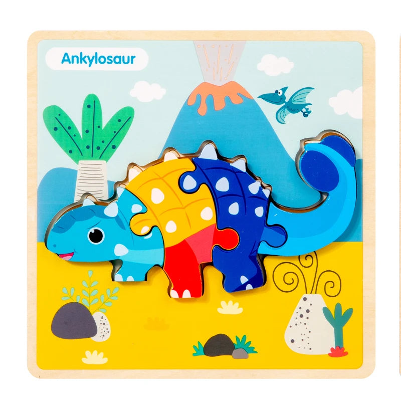 Wooden Dinosaur Puzzle Toy