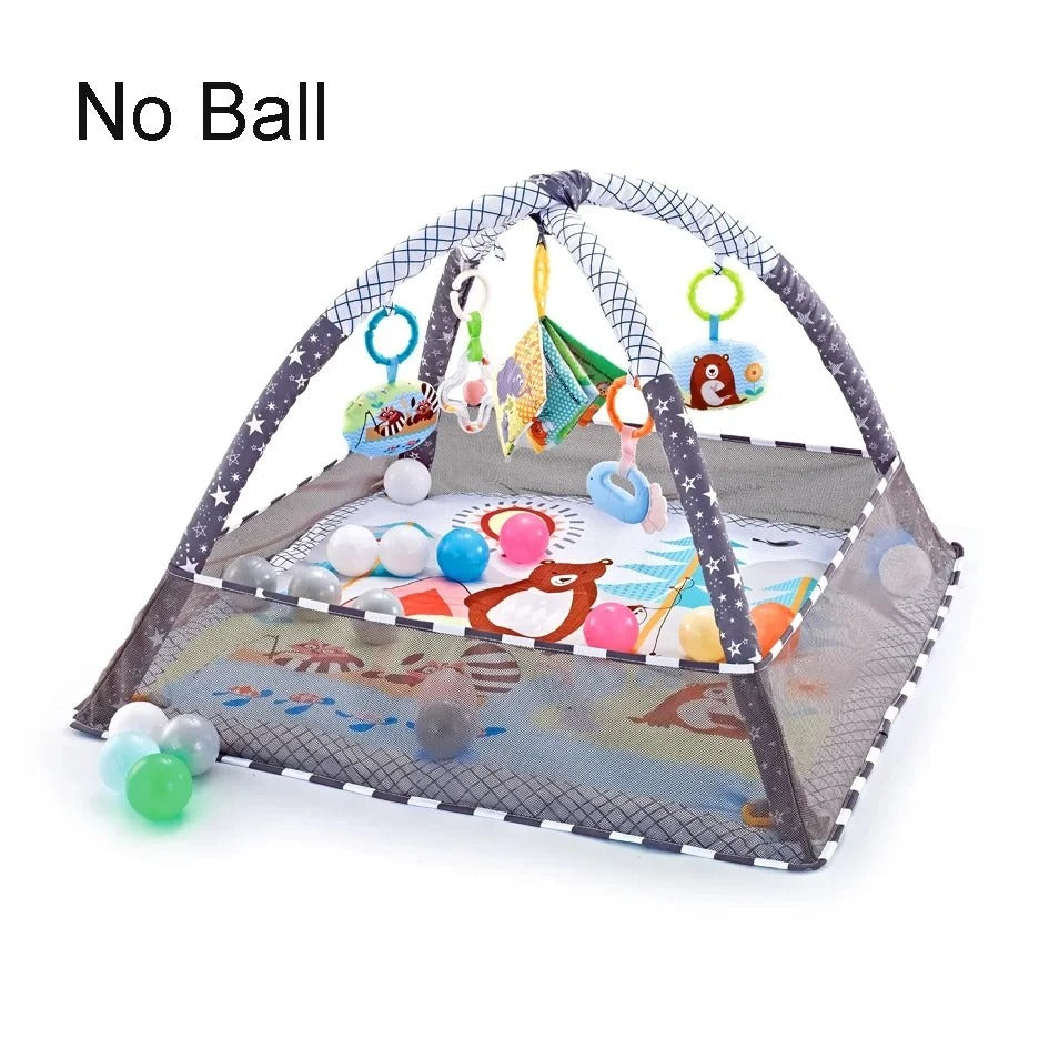 Multifunctional Baby Play Gym Mat with Music & Activity Frame