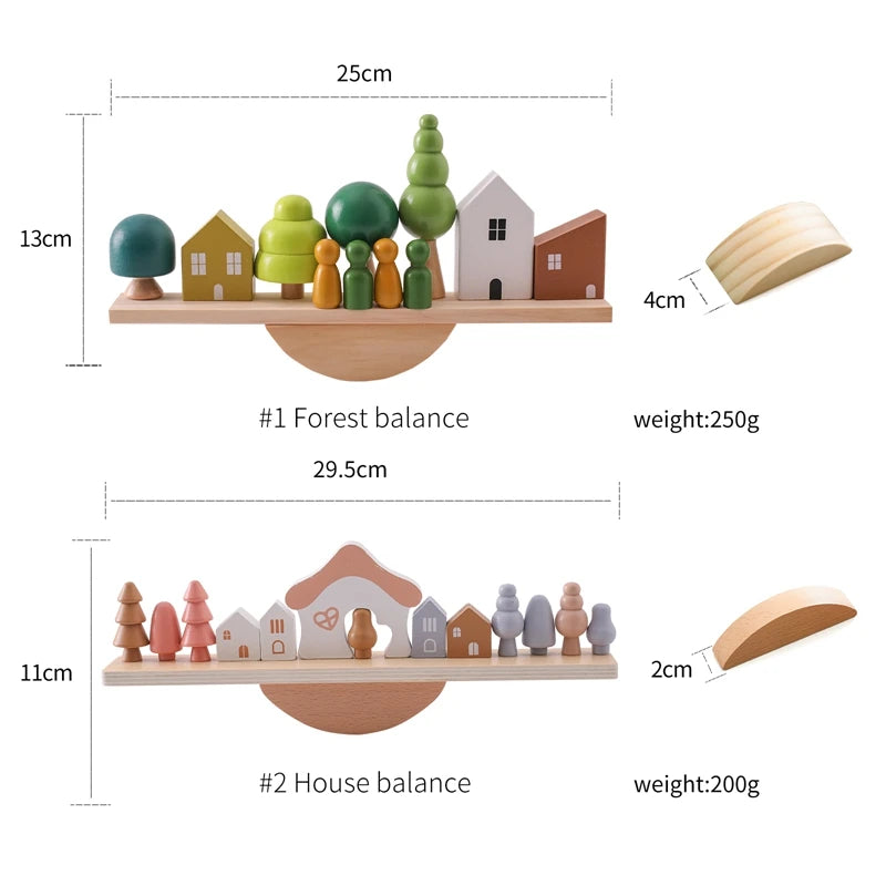 Wooden Montessori Sensory Stacking Toys