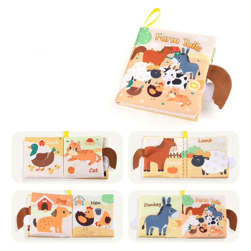 Soft Tail Book™ – Soft tail for fun – Sensory Animals Baby booklet