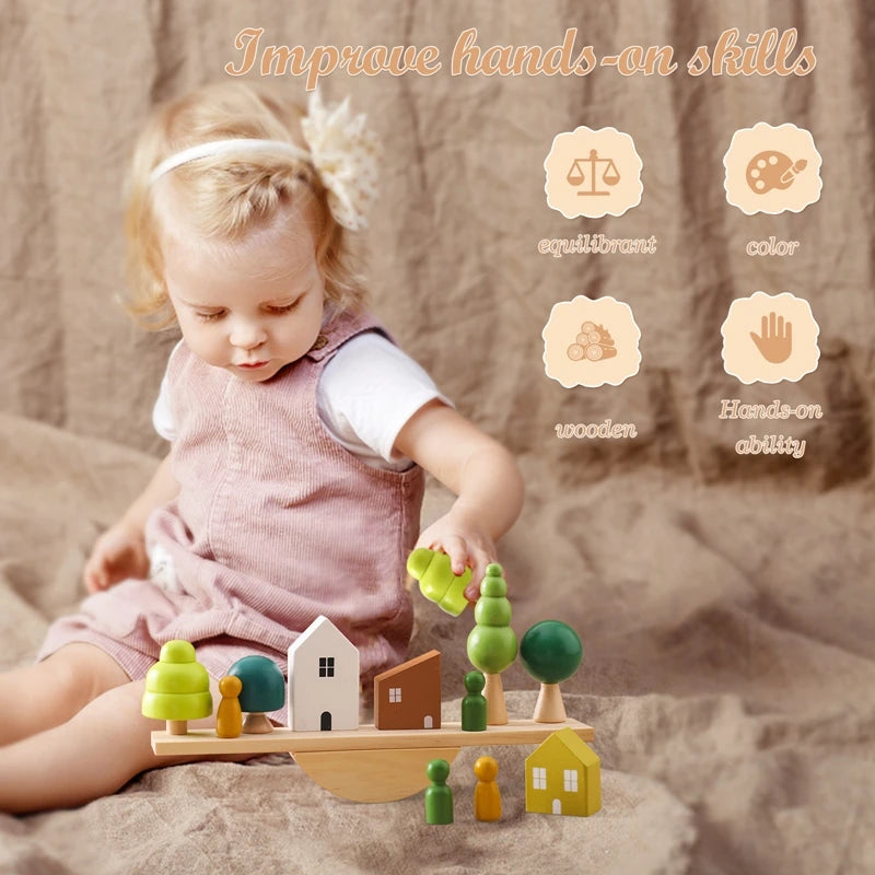 Wooden Montessori Sensory Stacking Toys