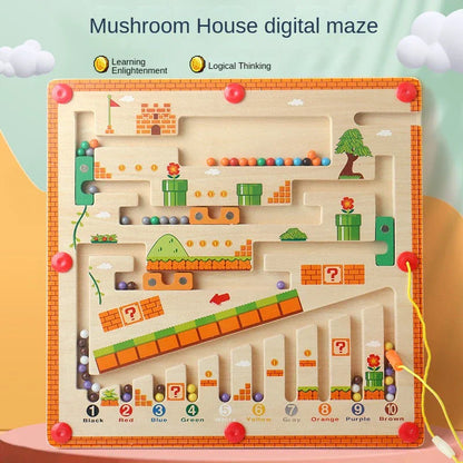 Magnetic Maze™ - Colorful and Fun to Count - Magnetic Wooden Puzzle