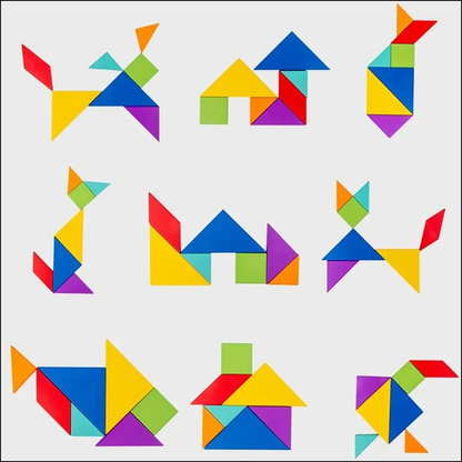 Woods™ - Encourage logical thinking - Wooden tangram puzzle