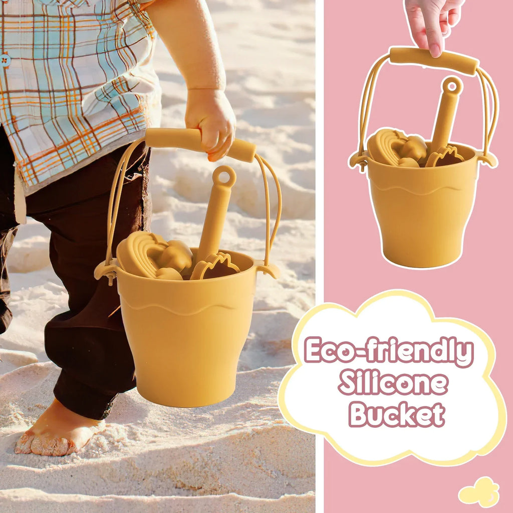 Silicone Beach Set™ - Sand Adventures with Beach Bucket - Silicone Beach Set
