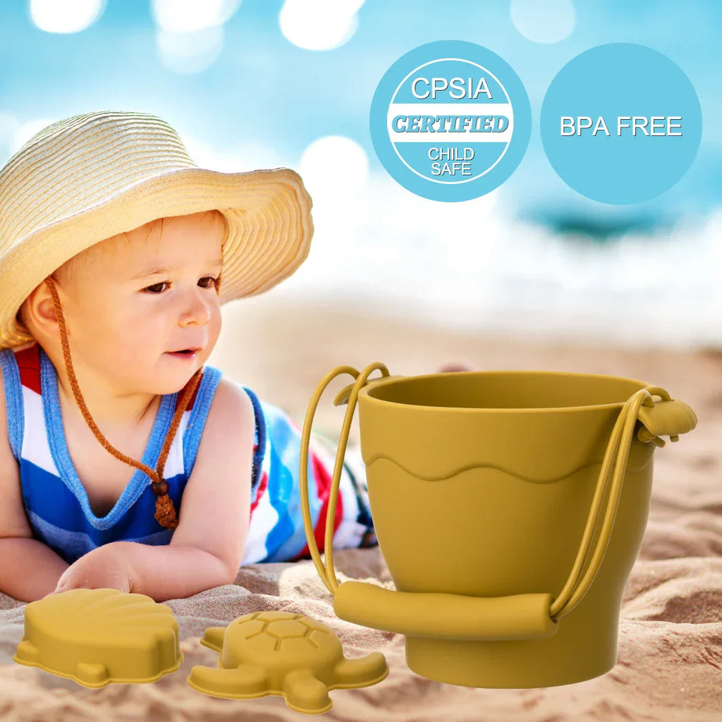 Silicone Beach Set™ - Sand Adventures with Beach Bucket - Silicone Beach Set