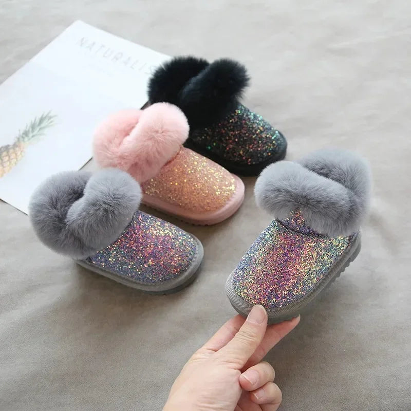Mini Fashion™ - Warm & Stylish - Sparkly Winter Shoes for Kids