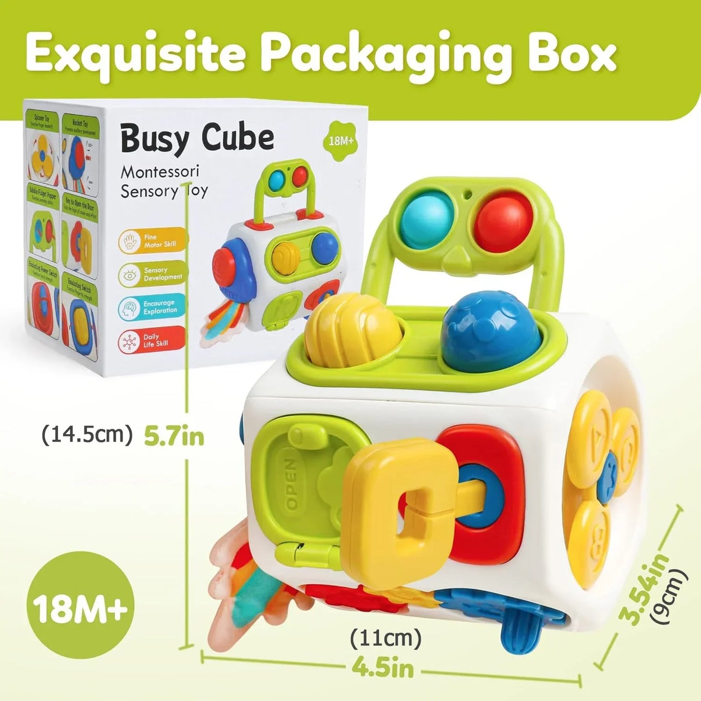 Montessori Busy Cube™ – Practical for on-the-go - sensory cube