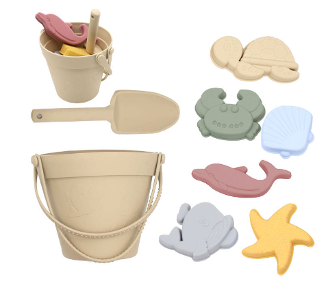 Silicone Beach Set™ - Sand Adventures with Beach Bucket - Silicone Beach Set