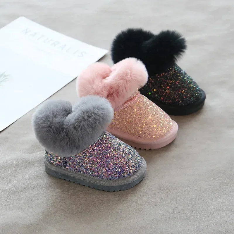 Mini Fashion™ - Warm & Stylish - Sparkly Winter Shoes for Kids