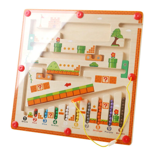 Magnetic Maze™ - Colorful and Fun to Count - Magnetic Wooden Puzzle