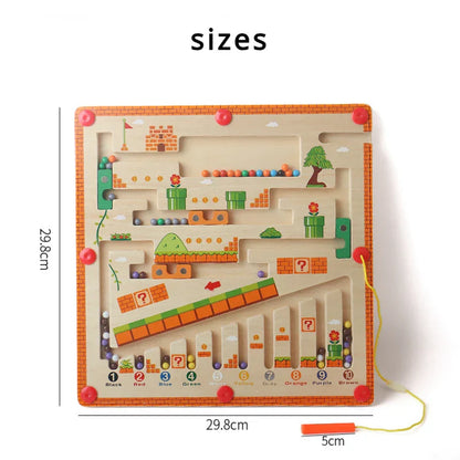 Magnetic Maze™ - Colorful and Fun to Count - Magnetic Wooden Puzzle