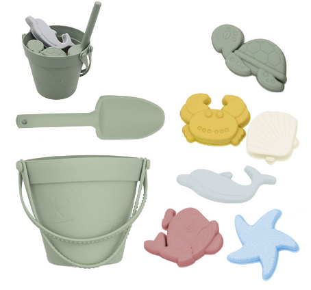Silicone Beach Set™ - Sand Adventures with Beach Bucket - Silicone Beach Set