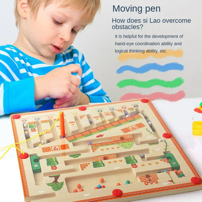 Magnetic Maze™ - Colorful and Fun to Count - Magnetic Wooden Puzzle