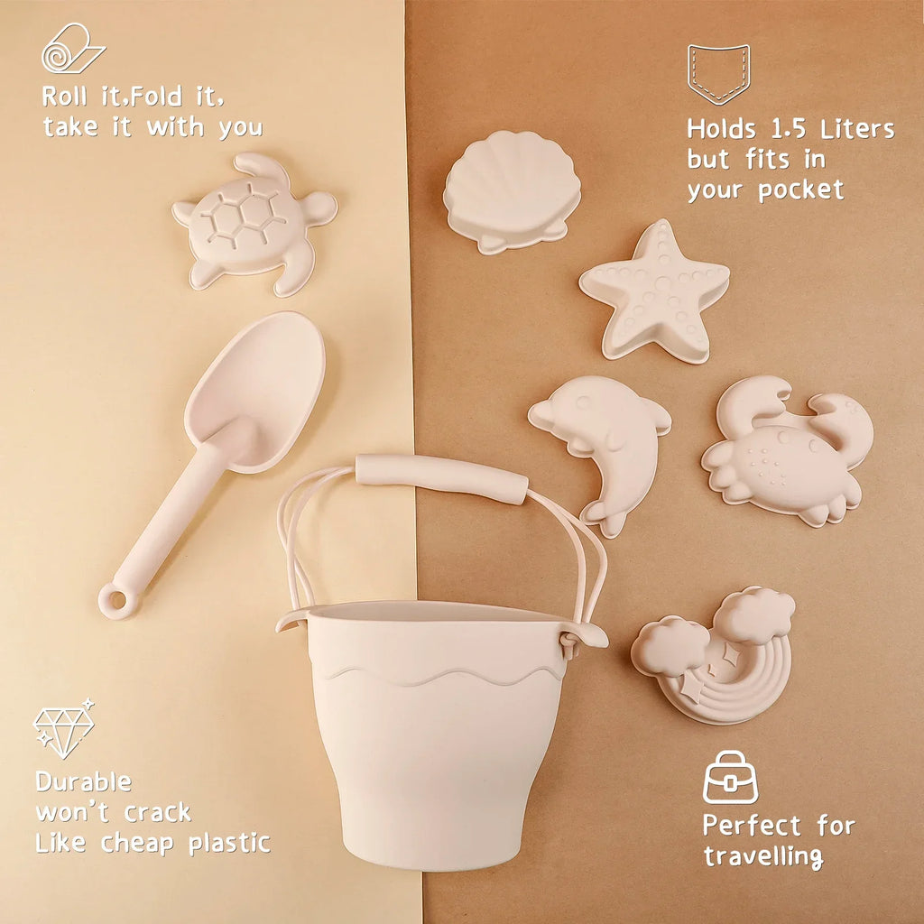 Silicone Beach Set™ - Sand Adventures with Beach Bucket - Silicone Beach Set