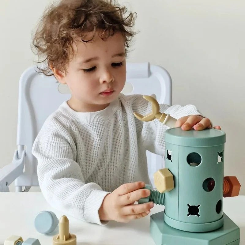 Montessori Sliding and Screwing Magnetic Toy for Creativity and Motor Skills