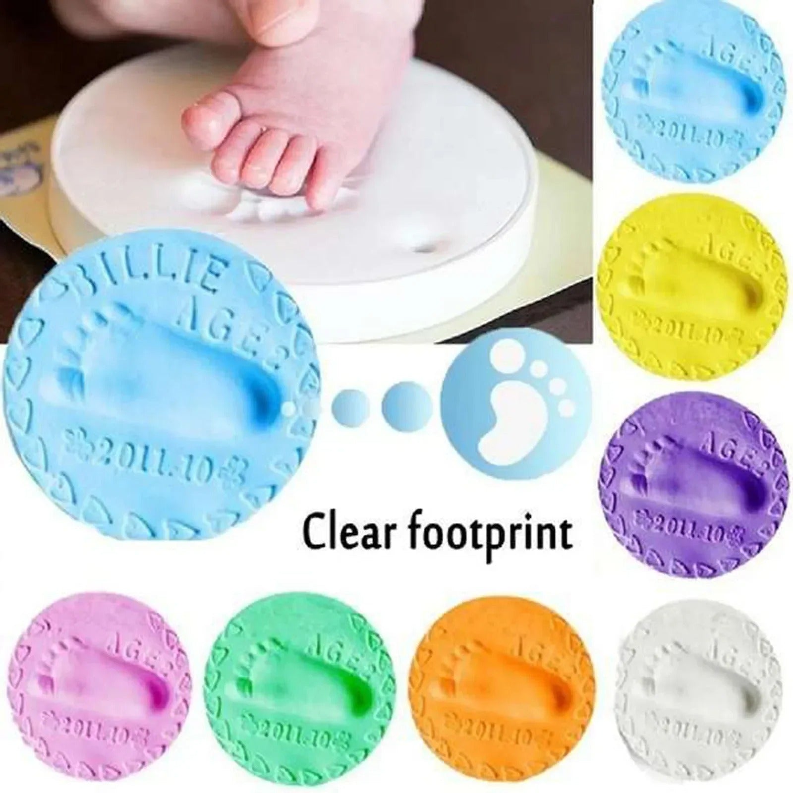 SoftSteps™ – Fluffy Baby Hand & Footprint Clay Kit