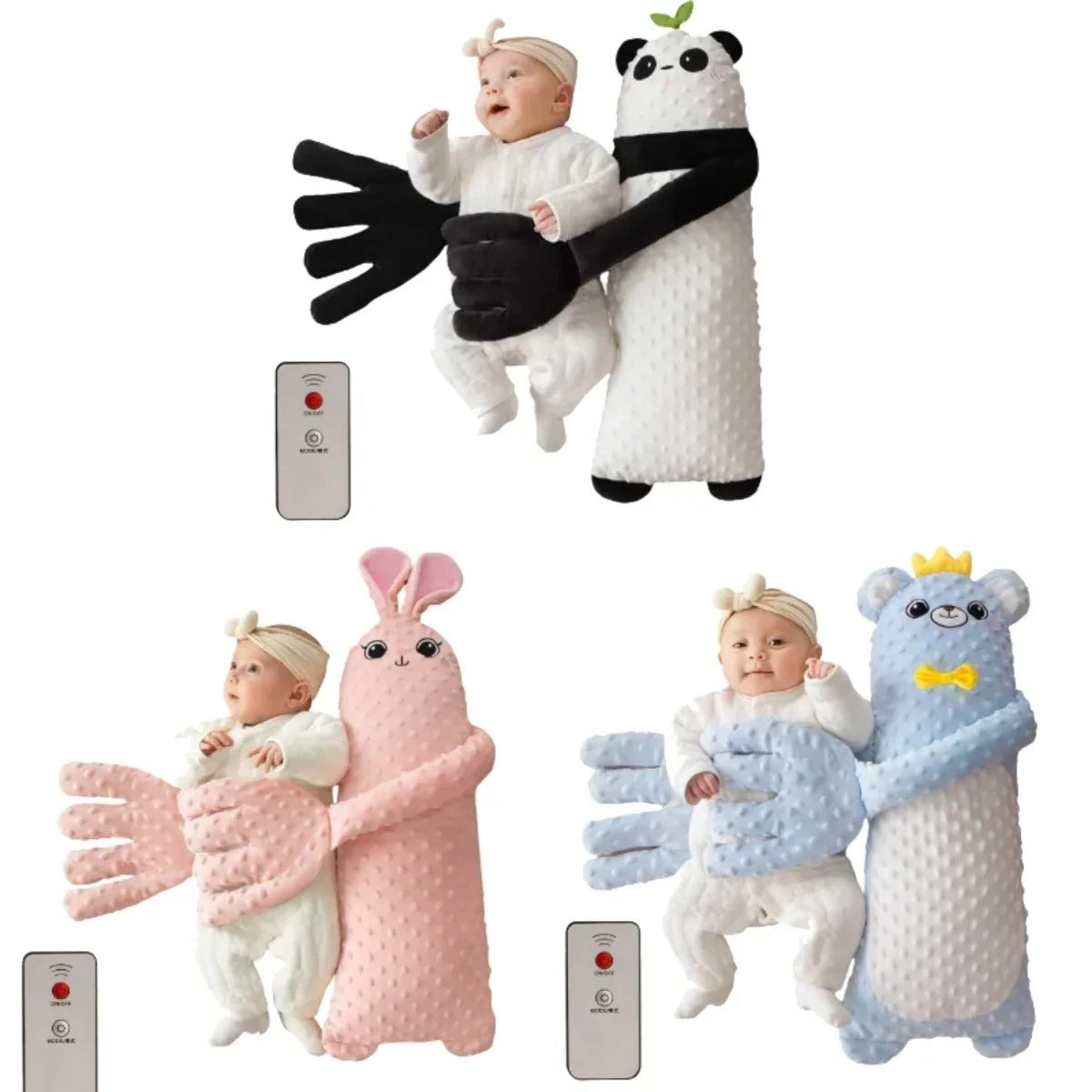 LullaBear™ – Soothing Plush Pillow with Gentle Patting
