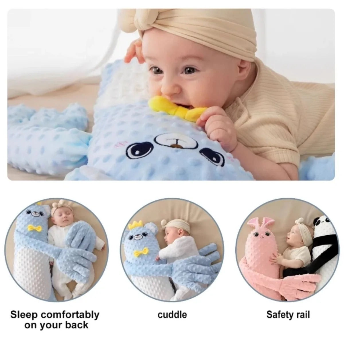 LullaBear™ – Soothing Plush Pillow with Gentle Patting
