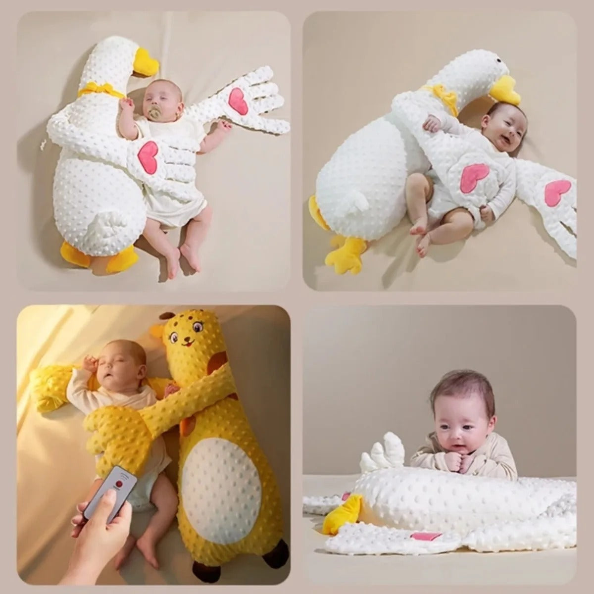 LullaBear™ – Soothing Plush Pillow with Gentle Patting