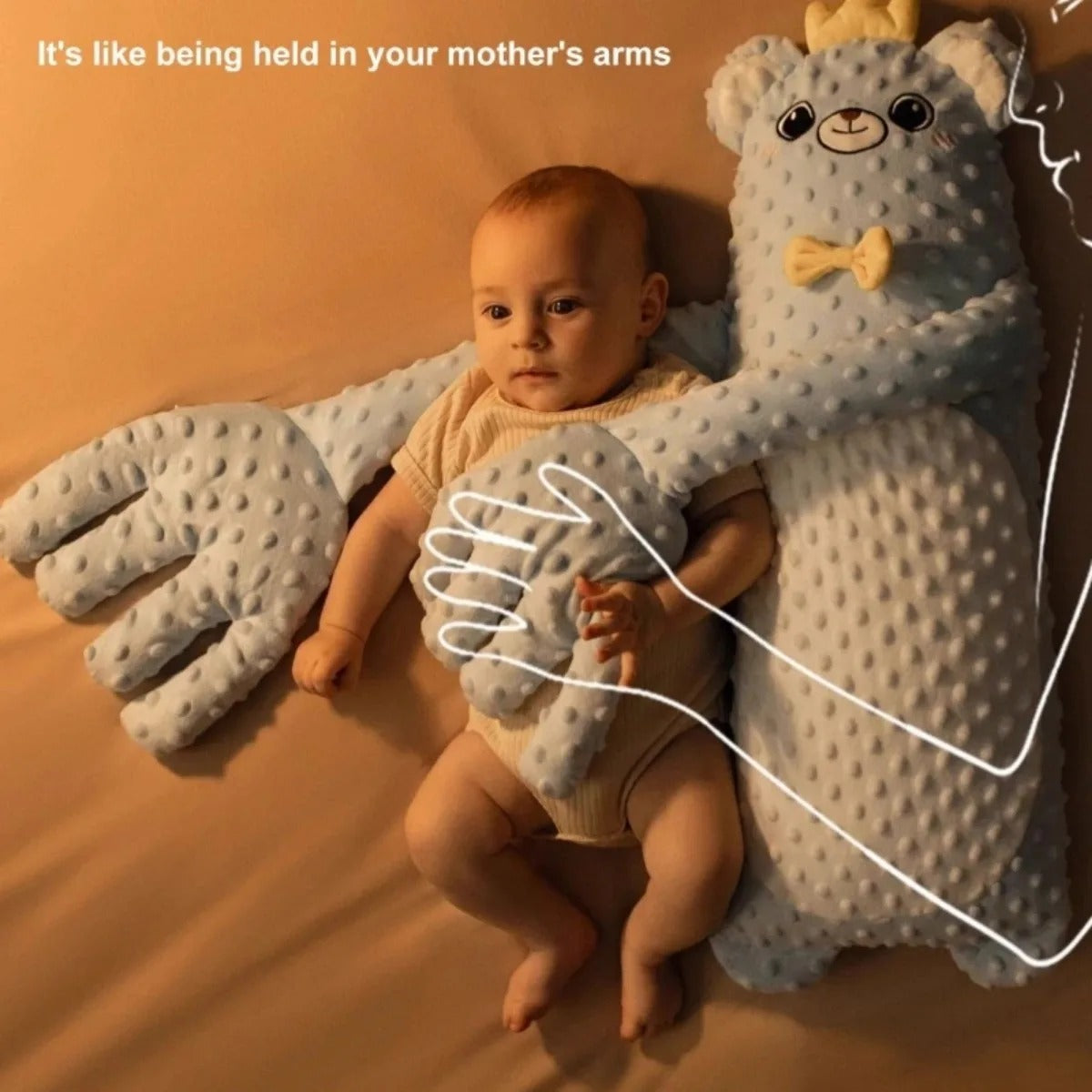 LullaBear™ – Soothing Plush Pillow with Gentle Patting