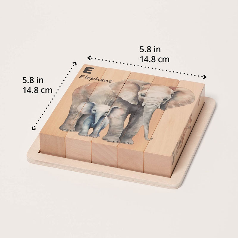 Wooden Twist and Match Puzzle for Toddlers – 4-in-1 Educational Toy
