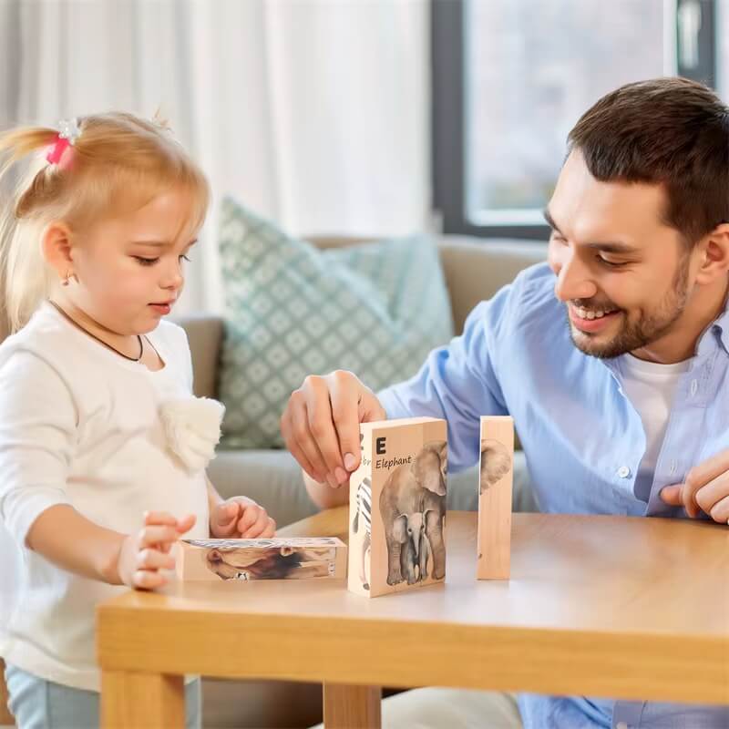Wooden Twist and Match Puzzle for Toddlers – 4-in-1 Educational Toy
