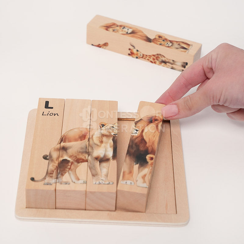 Wooden Twist and Match Puzzle for Toddlers – 4-in-1 Educational Toy