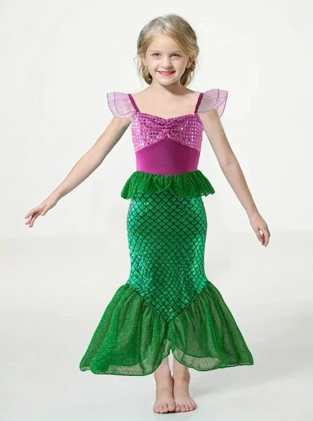 Girls Mermaid Princess Cosplay Dress
