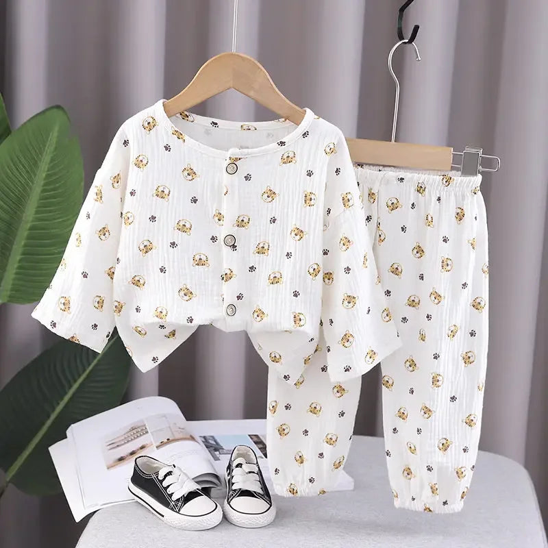 Mini Fashion™ - Airy material - Linen clothing set