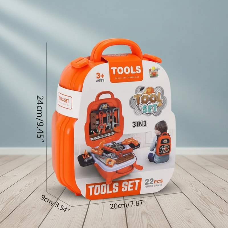Children's Tool Set for Creative Construction Play and Skill Building