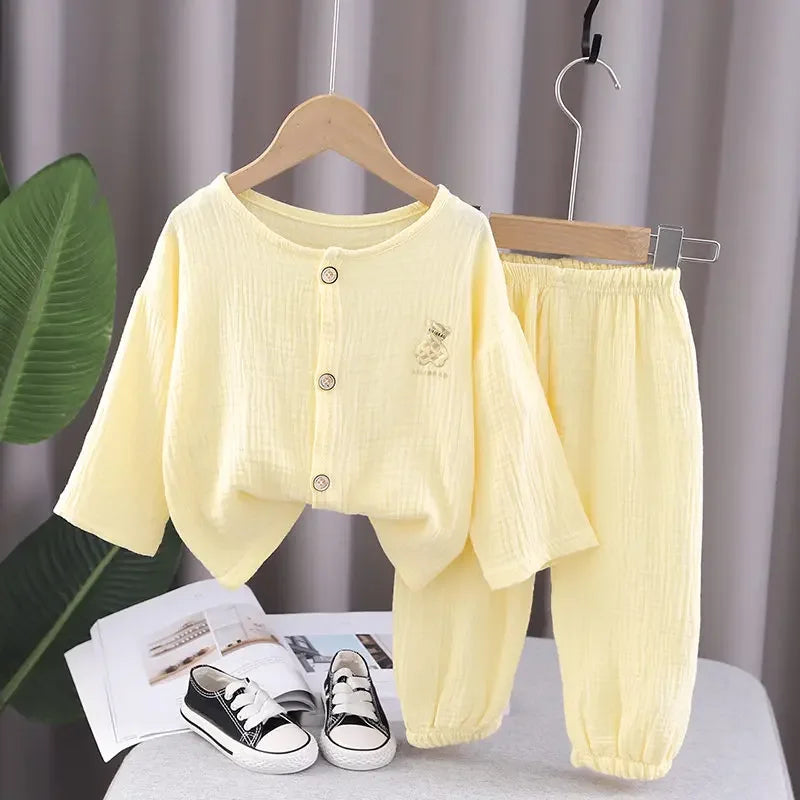 Mini Fashion™ - Airy material - Linen clothing set