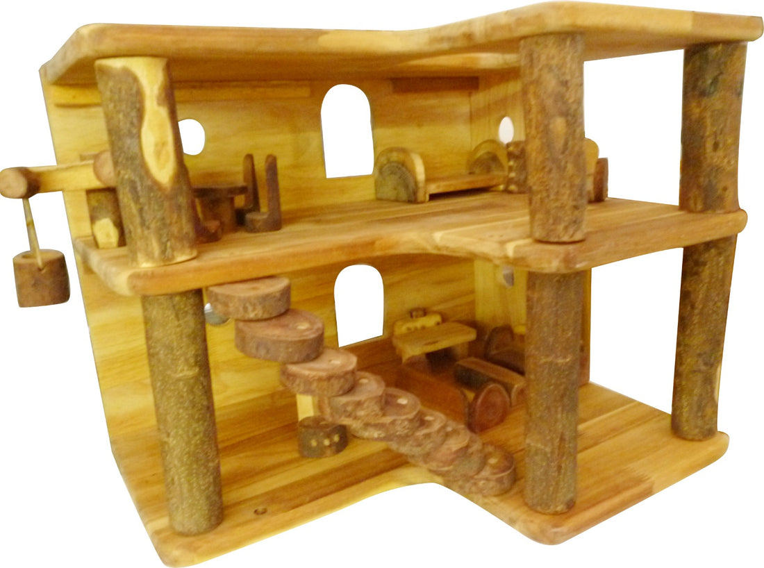 Wooden 2 level modern tree house Andy's Toybox