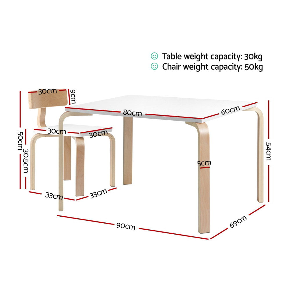 Keezi 5PCS Kids Table and Chairs Set Activity Toy Play Desk