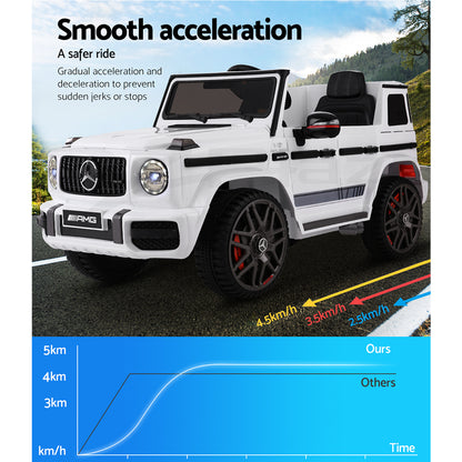 Mercedes-Benz Kids Ride On Car Electric AMG G63 Licensed Remote Cars 12V White