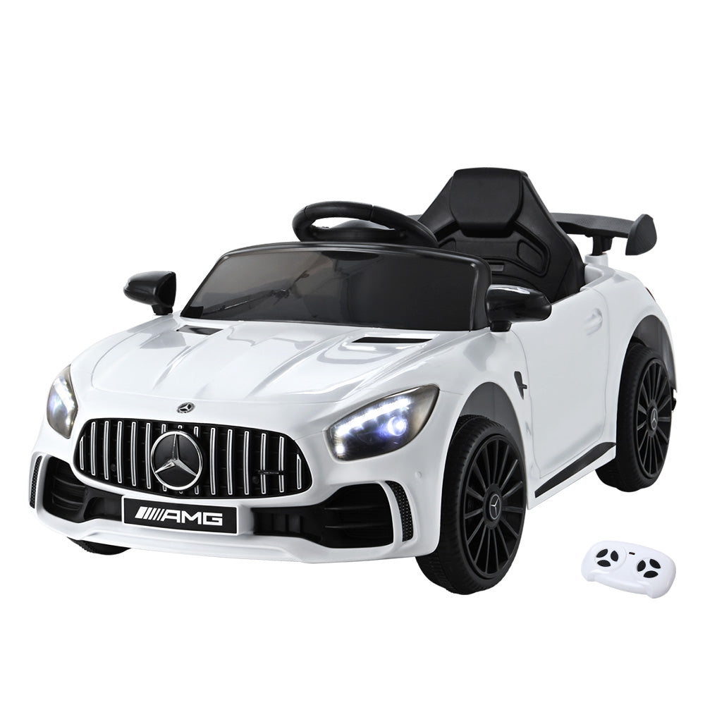 Kids Ride On Car Mercedes-Benz AMG GTR Electric Toy Cars 12V White